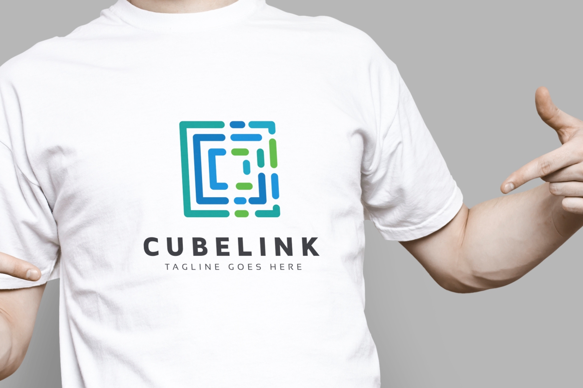 Download Шаблон логотипа "Cubelink Logo Template" / Cubelink Logo Template - Шаблон логотипа на тему графика chatting cloud computing communication concept conversation cool corporate creative logo cube design dialog icon innovative integrity it message mobile modern