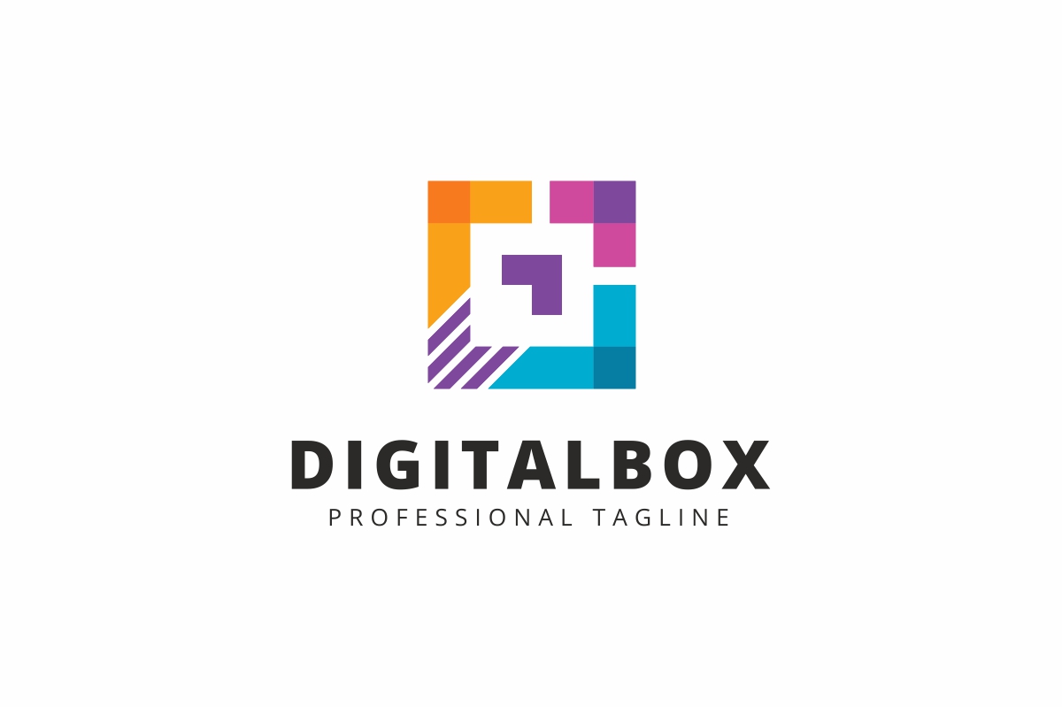 Download Шаблон логотипа "Digital Box Logo Template" / Digital Box Logo Template - Шаблон логотипа на тему графика box brand branding business central consultant core corporate creative cube cubic cubical digital dimension entertainment experience expert global hexagon hexagonal