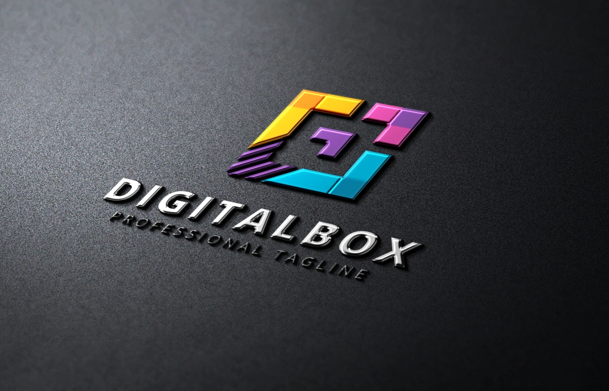 Download Шаблон логотипа "Digital Box Logo Template" / Digital Box Logo Template - Шаблон логотипа на тему графика box brand branding business central consultant core corporate creative cube cubic cubical digital dimension entertainment experience expert global hexagon hexagonal