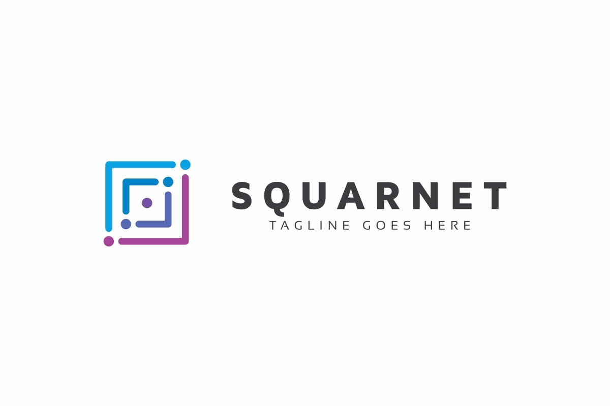 Download Шаблон логотипа "Squarnet Logo Template" / Squarnet Logo Template - Шаблон логотипа на тему графика abstract business communication connect corporate diamond dot finance logo modern network square success world