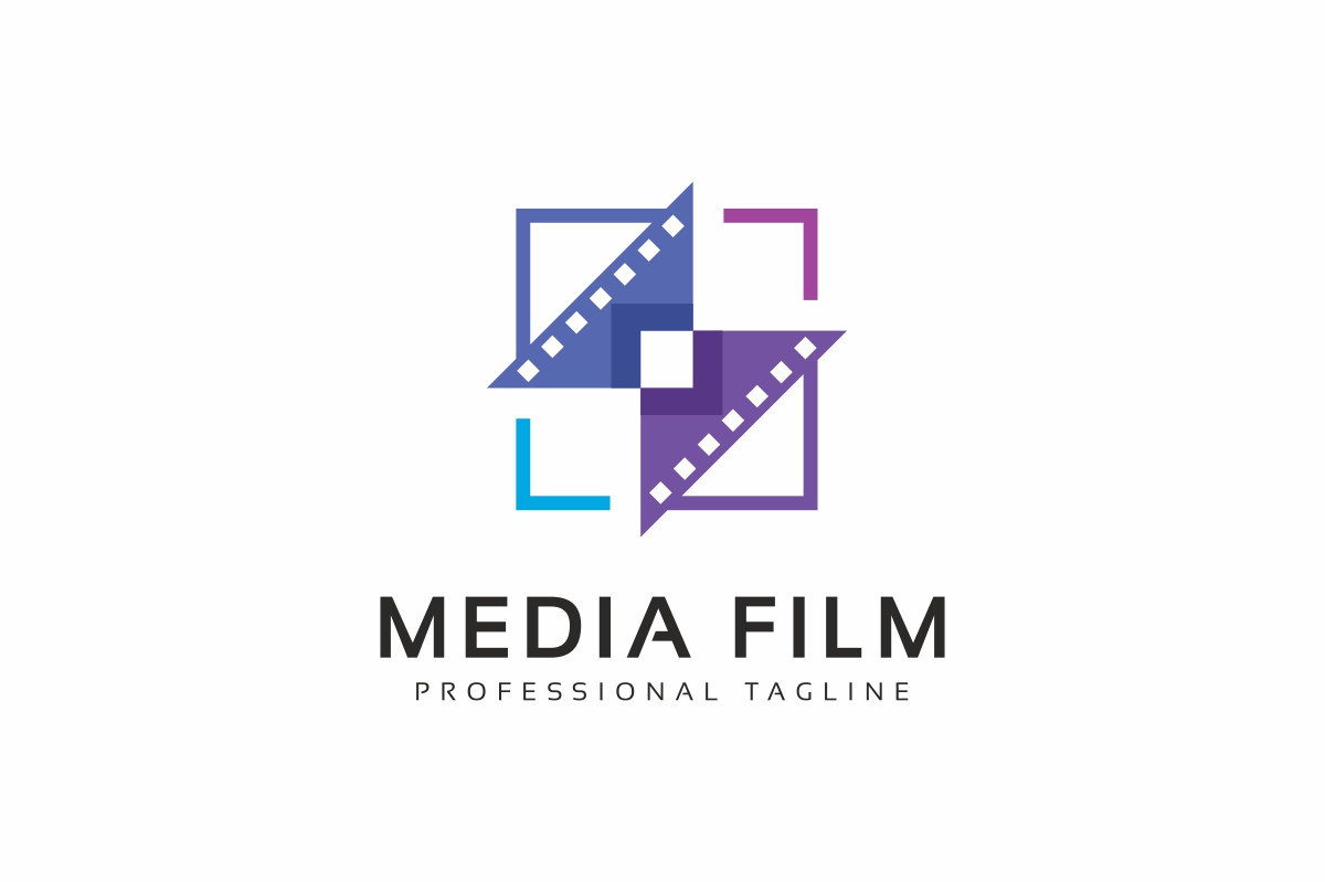 Download Шаблон логотипа "Media Film Logo Template" / Media Film Logo Template - Шаблон логотипа на тему графика cinema film media movie theater play player app audio creative digital entertainment infinity internet loop modern multimedia music online playback
