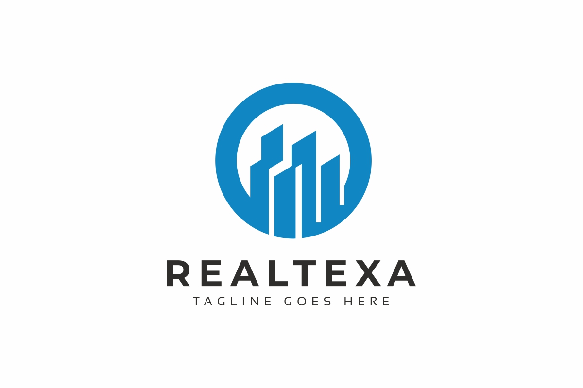 Download Шаблон логотипа "Real Estate Logo Template" / Real Estate Logo Template - Шаблон логотипа на тему графика agency architect architecture bridge build building capital city construct construction development finance home house insurance investment marketing property real estate