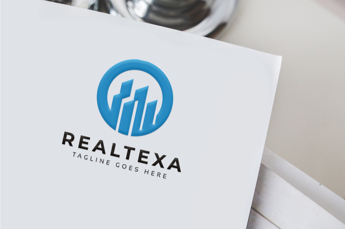 Download Шаблон логотипа "Real Estate Logo Template" / Real Estate Logo Template - Шаблон логотипа на тему графика agency architect architecture bridge build building capital city construct construction development finance home house insurance investment marketing property real estate