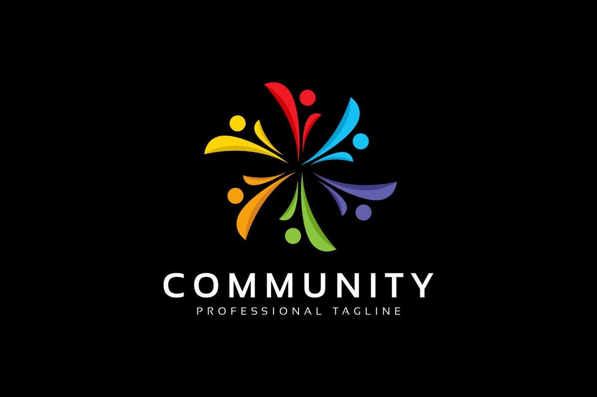 Download Шаблон логотипа "Connected People Logo Template" / Connected People Logo Template - Шаблон логотипа на тему графика association charity clean club communication community logo connect connected people connecting connection consulting corporate endless family group human interaction network