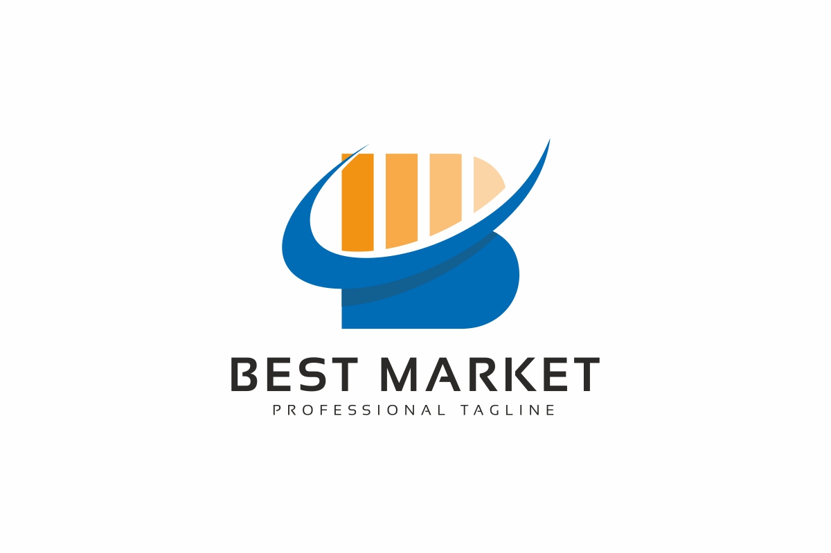Download Шаблон логотипа "Best Market B Letter Logo Template" / Best Market B Letter Logo Template - Шаблон логотипа на тему графика agency b logo brain branding business finance font graphic job letter letters marketing modern multimedia office professional smart objects studio