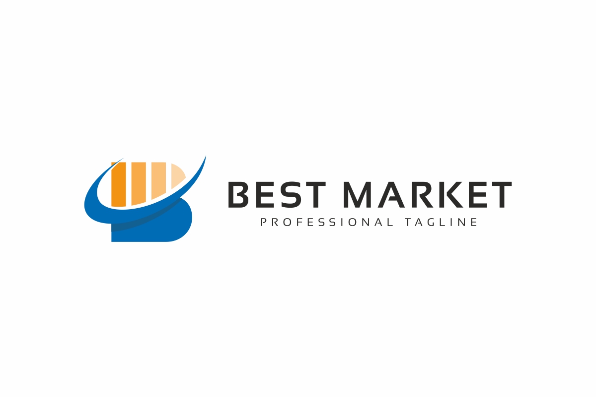 Download Шаблон логотипа "Best Market B Letter Logo Template" / Best Market B Letter Logo Template - Шаблон логотипа на тему графика agency b logo brain branding business finance font graphic job letter letters marketing modern multimedia office professional smart objects studio