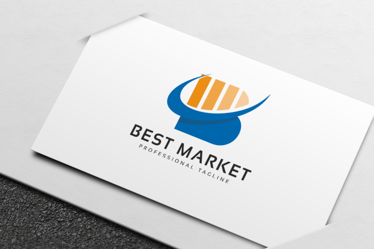 Download Шаблон логотипа "Best Market B Letter Logo Template" / Best Market B Letter Logo Template - Шаблон логотипа на тему графика agency b logo brain branding business finance font graphic job letter letters marketing modern multimedia office professional smart objects studio