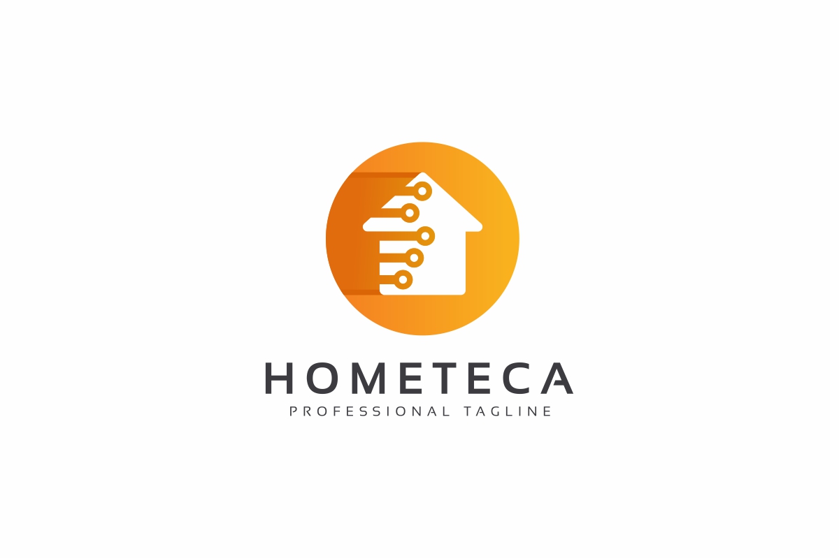 Download Шаблон логотипа "Home Tech Logo Template" / Home Tech Logo Template - Шаблон логотипа на тему графика accessibility automate automatic brain brand branding business circuit clever comfort computer convenience device easy guard home house idea live living