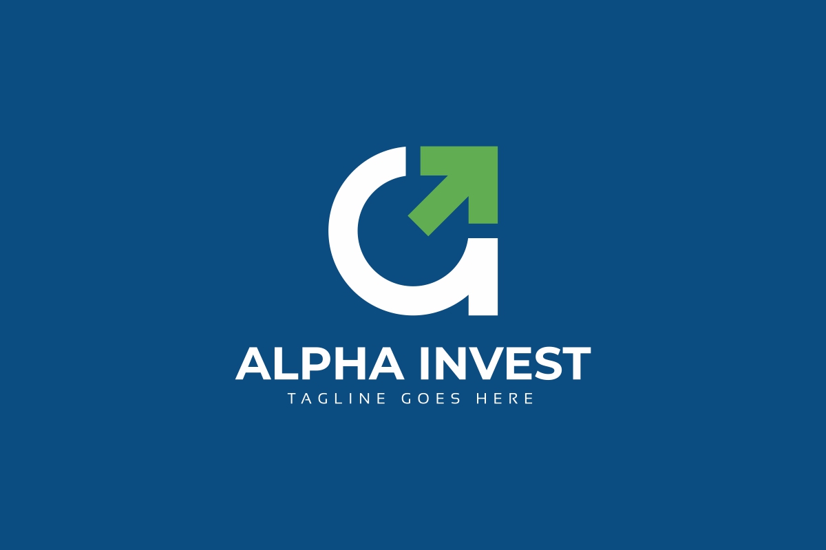 Download Шаблон логотипа "Alpha Invest Logo Template" / Alpha Invest Logo Template - Шаблон логотипа на тему графика a advance agency app blue brand branding business colorful company design green hosting letter logo template logotype marketing media modern