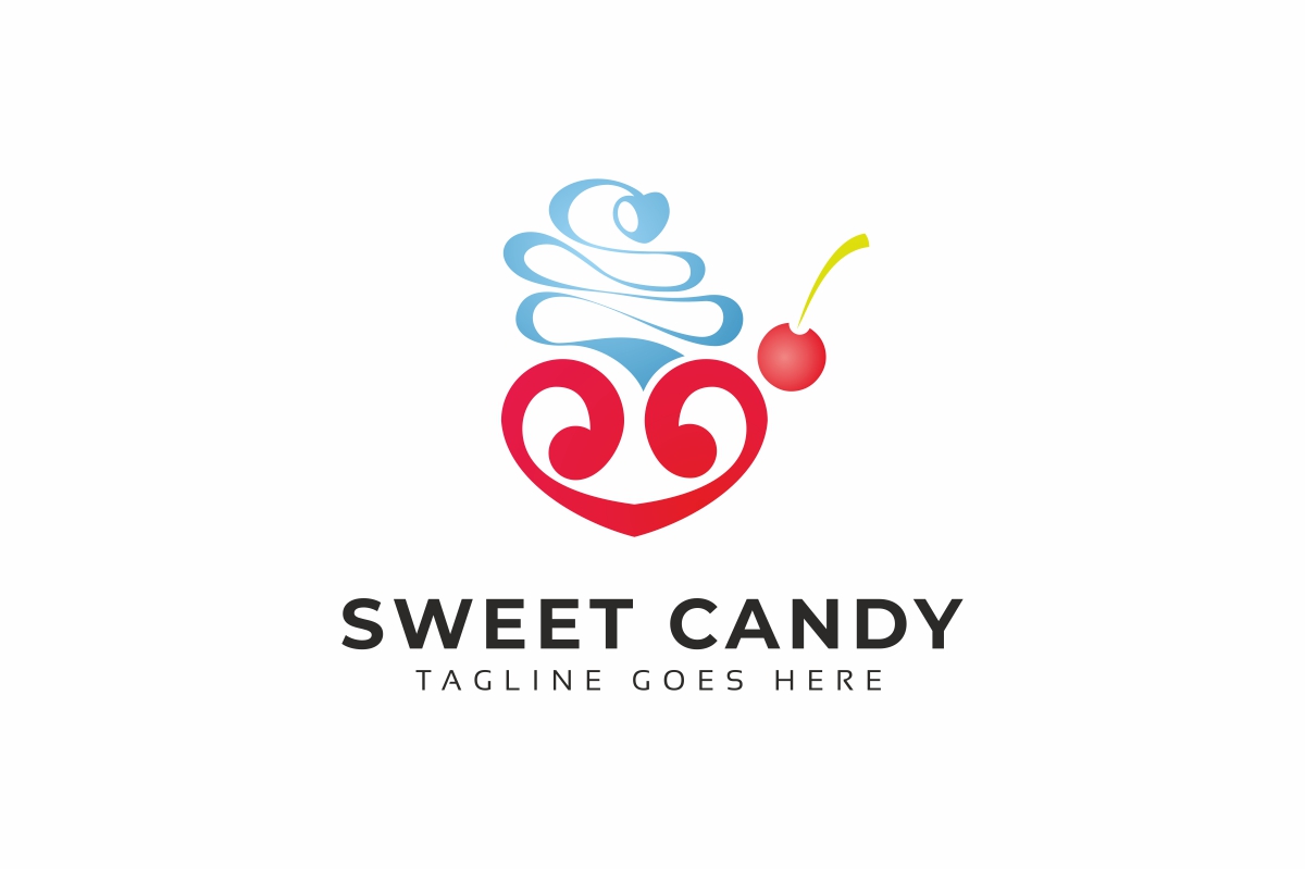 Download Шаблон логотипа "Sweet Candy Logo Template" / Sweet Candy Logo Template - Шаблон логотипа на тему графика brand identity branding candy shop child delicious dental caries dentist flavor gourmet gum drops gummy illustrative design jelly kid logo