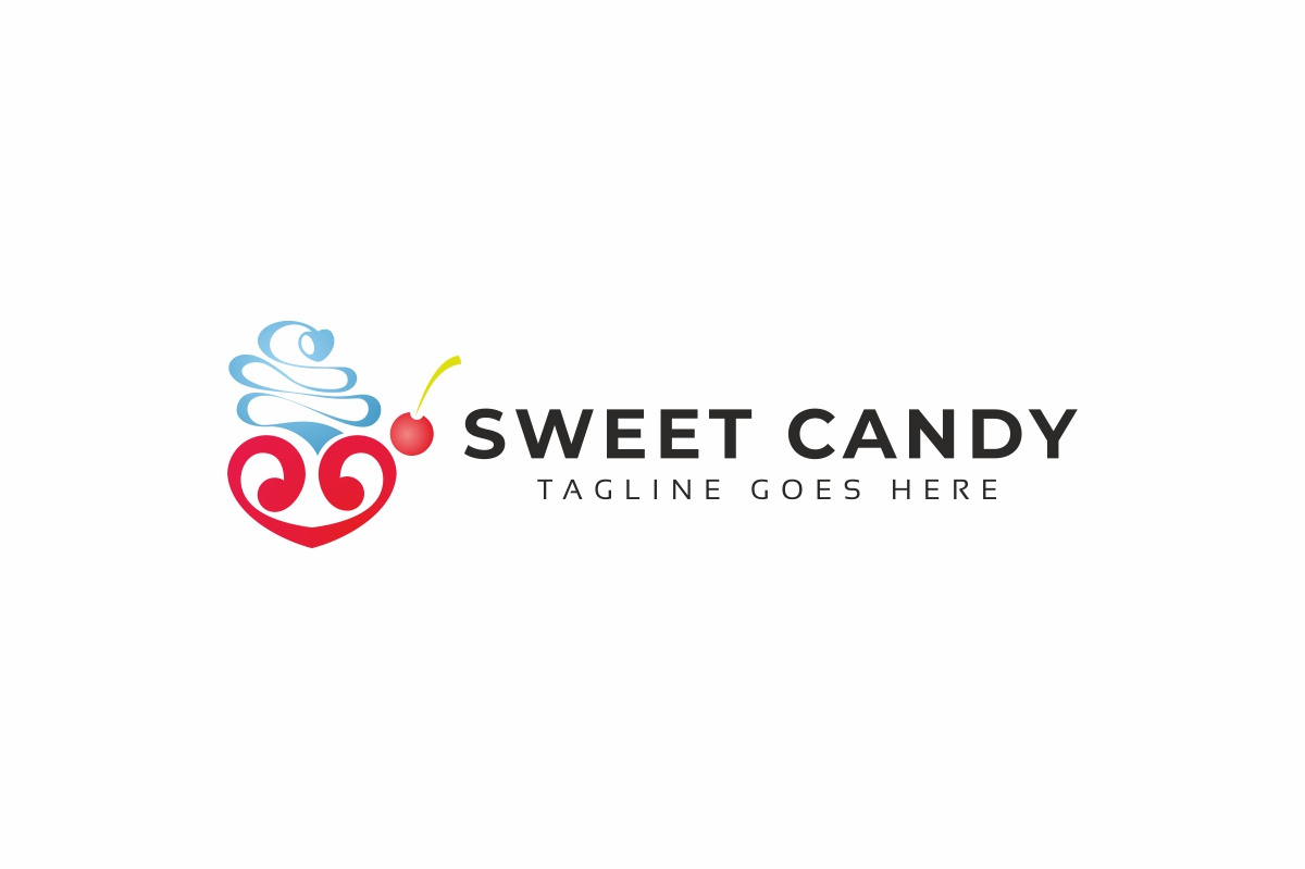 Download Шаблон логотипа "Sweet Candy Logo Template" / Sweet Candy Logo Template - Шаблон логотипа на тему графика brand identity branding candy shop child delicious dental caries dentist flavor gourmet gum drops gummy illustrative design jelly kid logo