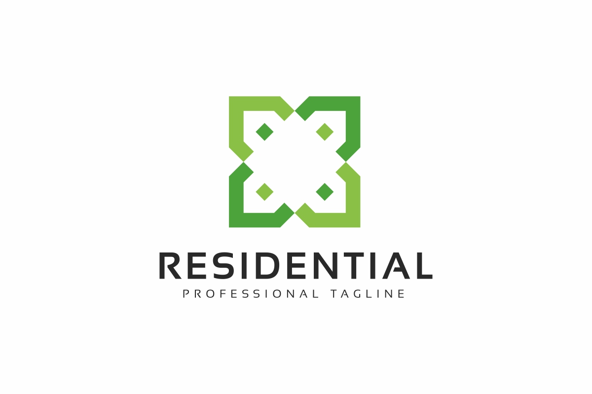 Download Шаблон логотипа "Residential Logo Template" / Residential Logo Template - Шаблон логотипа на тему графика building clarity clean clear contractor creative design developer development estate house housing invention logo logotype modern mortgage organized premium professional