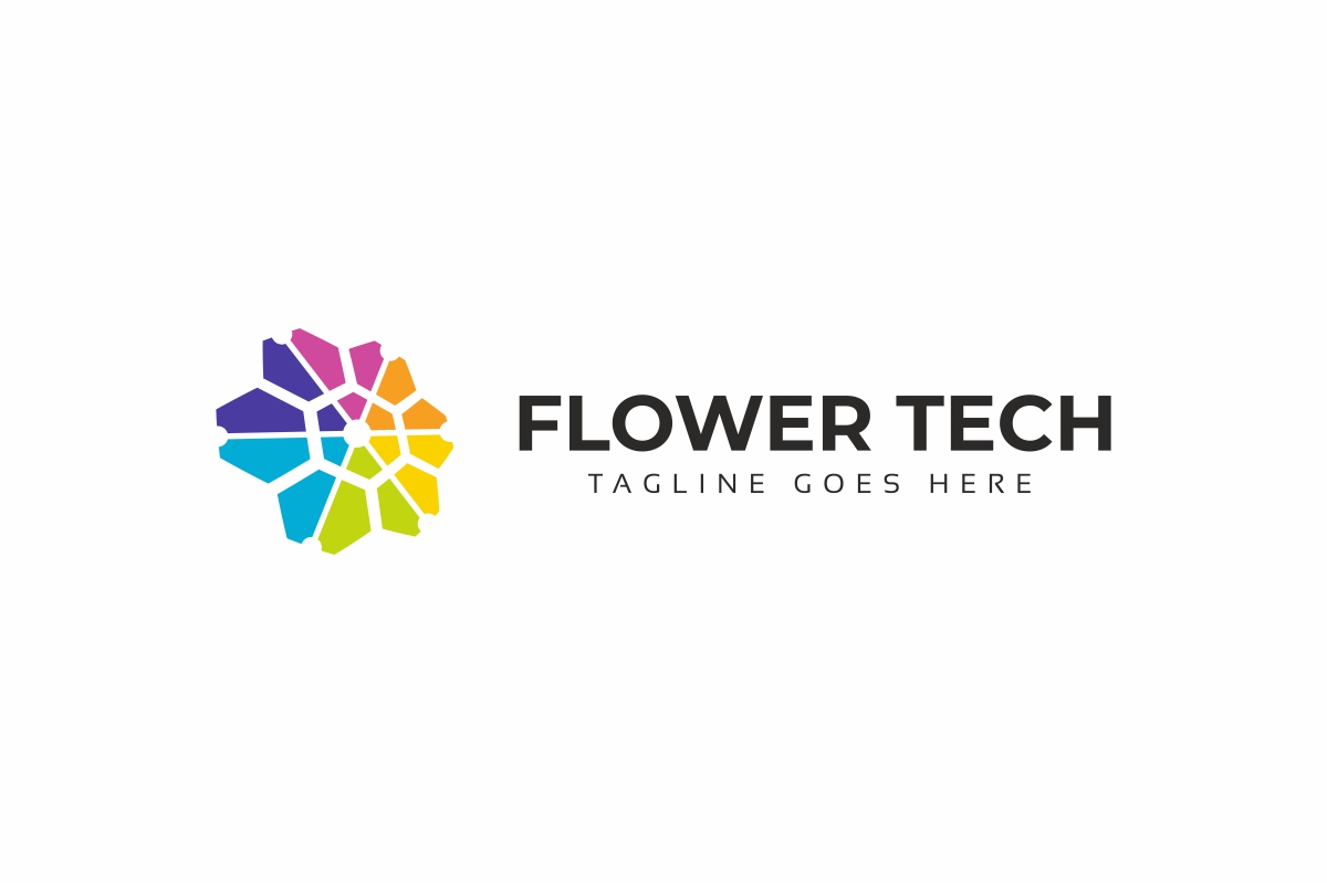Download Шаблон логотипа "Flower Tech Logo Template" / Flower Tech Logo Template - Шаблон логотипа на тему графика beauty charity connect connection consulting date entertainment flower flowers global human law firm marketing media meet meeting mobile multimedia people