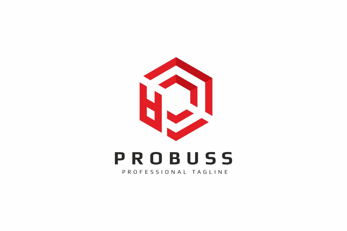 Download Шаблон логотипа "Probuss P Letter Hexagon Logo Template" / Probuss P Letter Hexagon Logo Template - Шаблон логотипа на тему графика abstract agency box brand branding consultant container core corporate creative cube cubical depth development dimension entertainment face gaming hexagon hexagonal
