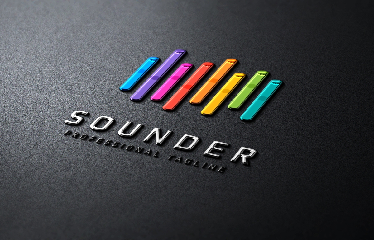 Download Шаблон логотипа "Sound Wave Logo Template" / Sound Wave Logo Template - Шаблон логотипа на тему графика beat beats black cheap creative design download ebay facebook google graphic grey logo mockup modern msn music new year pink
