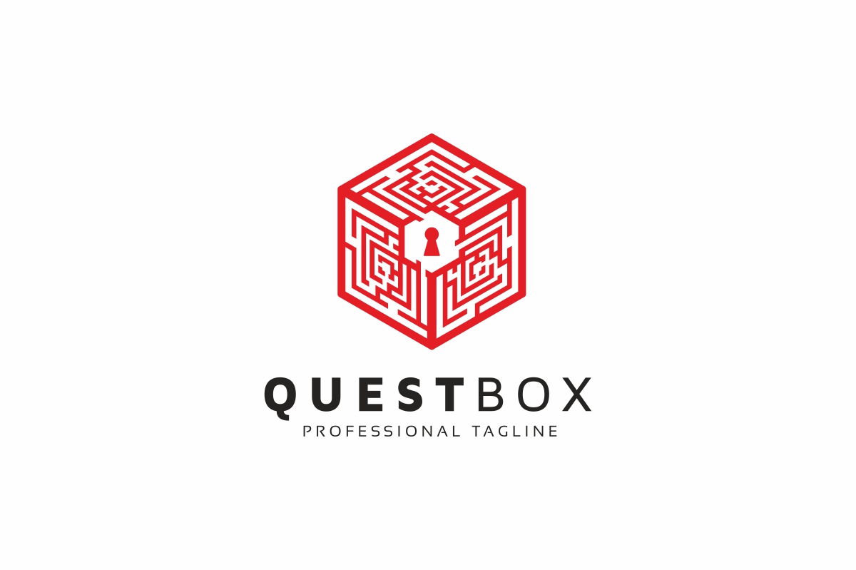 Download Шаблон логотипа "Labyrinth Logo Template" / Labyrinth Logo Template - Шаблон логотипа на тему графика app application brand branding game job labyrinth logo logotype mythology puzzle red solution symbol task vector hexagon secure