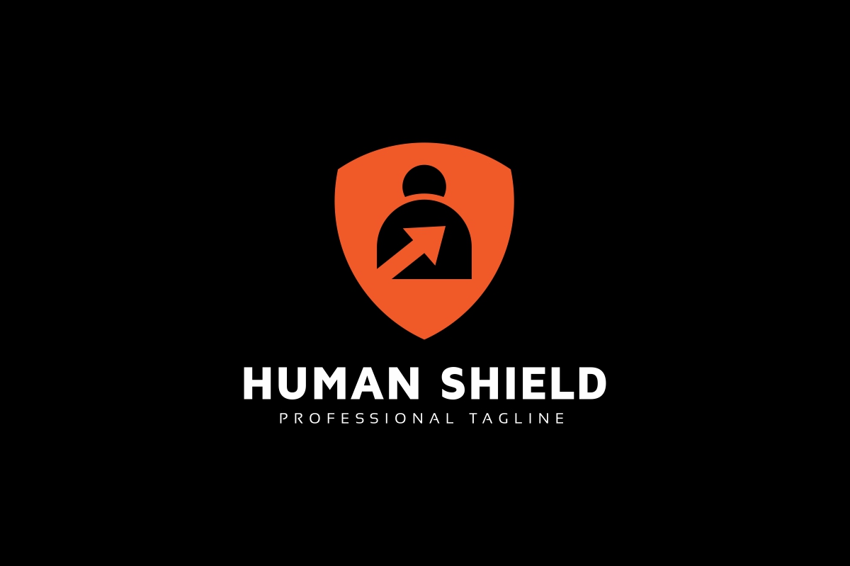 Download Шаблон логотипа "Human Shield Logo Template" / Human Shield Logo Template - Шаблон логотипа на тему графика abstract care check checking clinic data document guard health human icon information logo mark password people privacy protect protection right