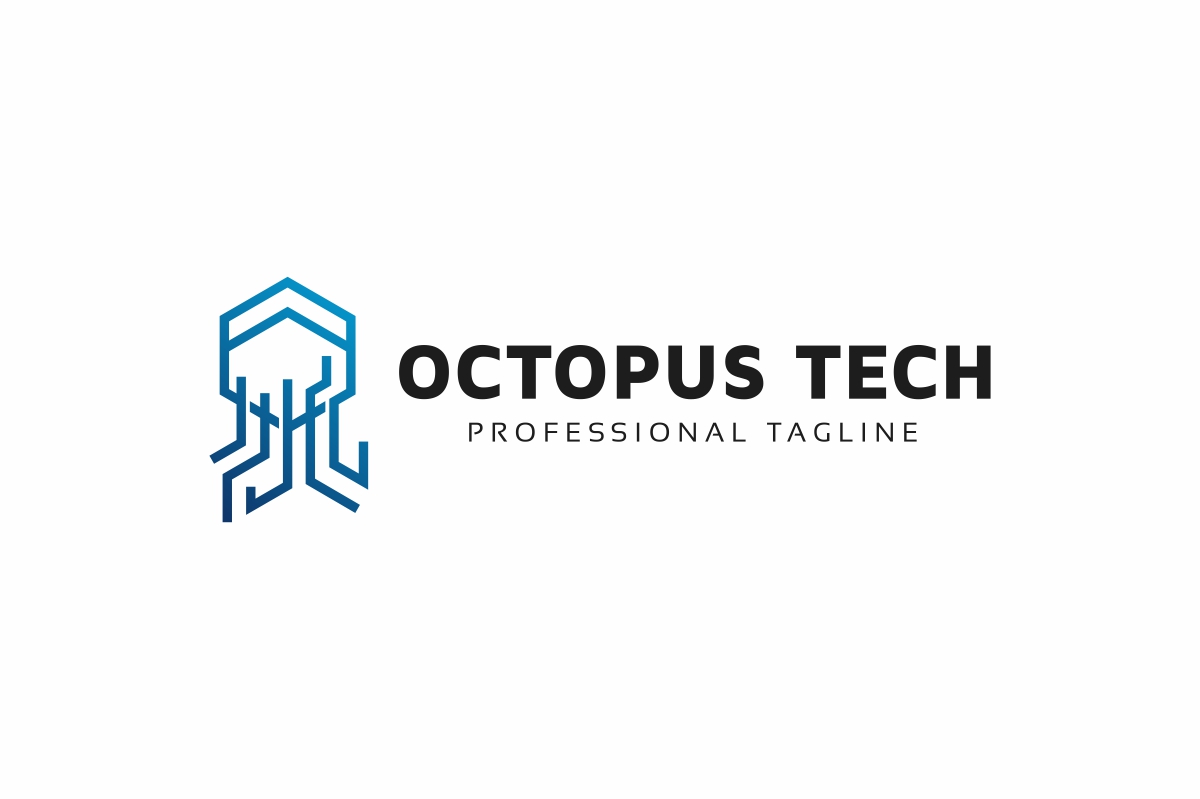 Download Шаблон логотипа "Octopus Tech Logo Template" / Octopus Tech Logo Template - Шаблон логотипа на тему графика dimension 3d app blue brand branding business circle clean communication corporate full high-tech hightech identity logo octopus simplicity software surround