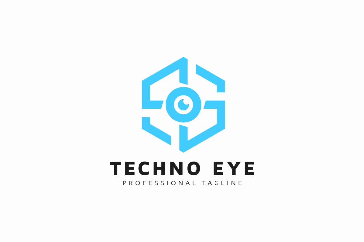 Download Шаблон логотипа "Techno Eye Logo Template" / Techno Eye Logo Template - Шаблон логотипа на тему графика app brand branding business community corporate creative data development digital entertainment eye global globe identity intense international management media modern