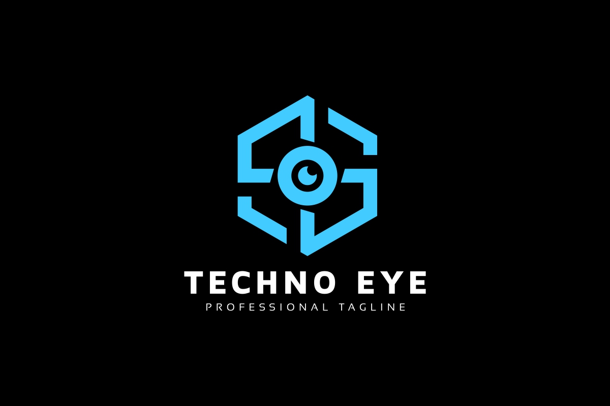 Download Шаблон логотипа "Techno Eye Logo Template" / Techno Eye Logo Template - Шаблон логотипа на тему графика app brand branding business community corporate creative data development digital entertainment eye global globe identity intense international management media modern