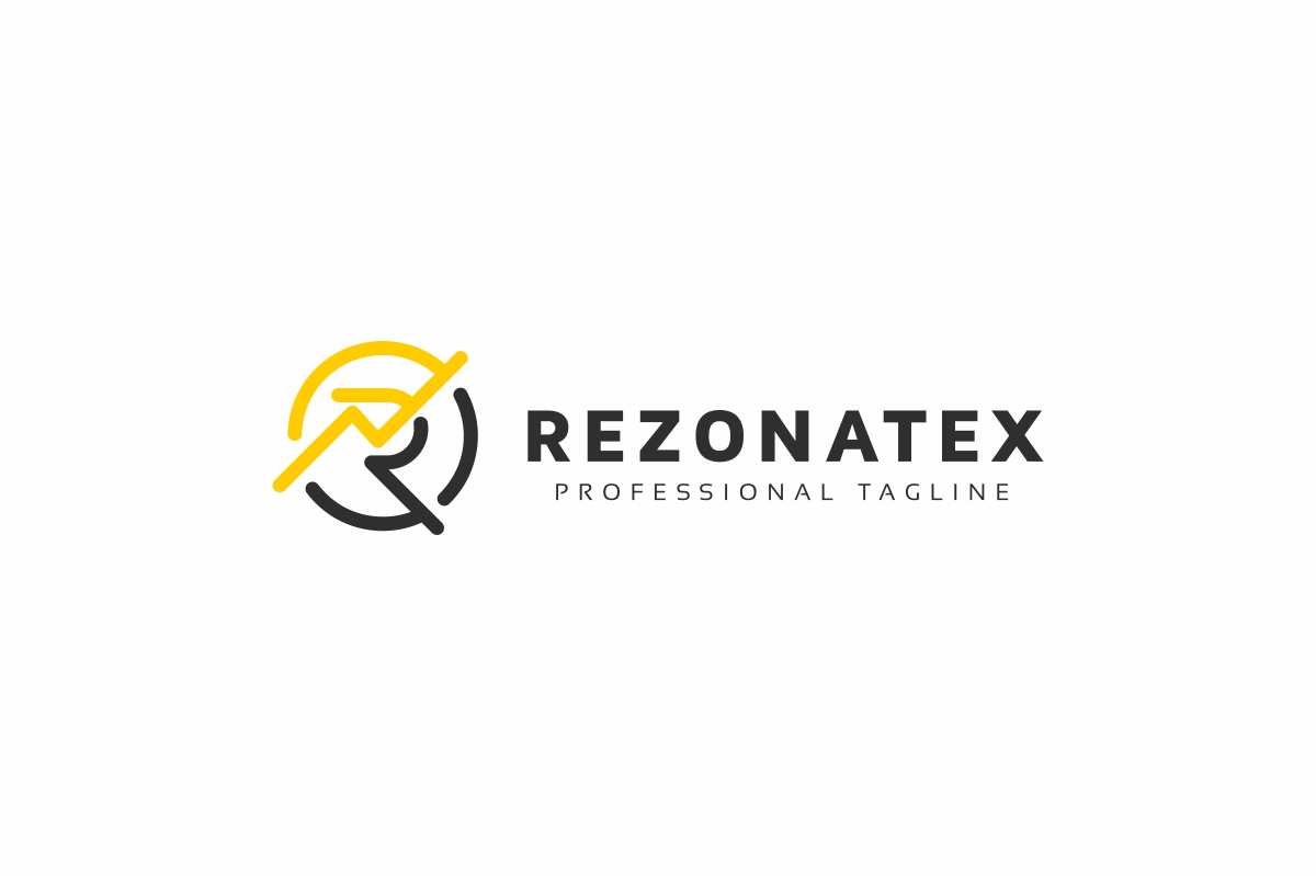Download Шаблон логотипа "Rezonatex - R Letter Circle Logo Template" / Rezonatex - R Letter Circle Logo Template - Шаблон логотипа на тему графика bank branding business capital company brand economy elegant finance gray grey insurance invest letter market modern personal identity logo professional