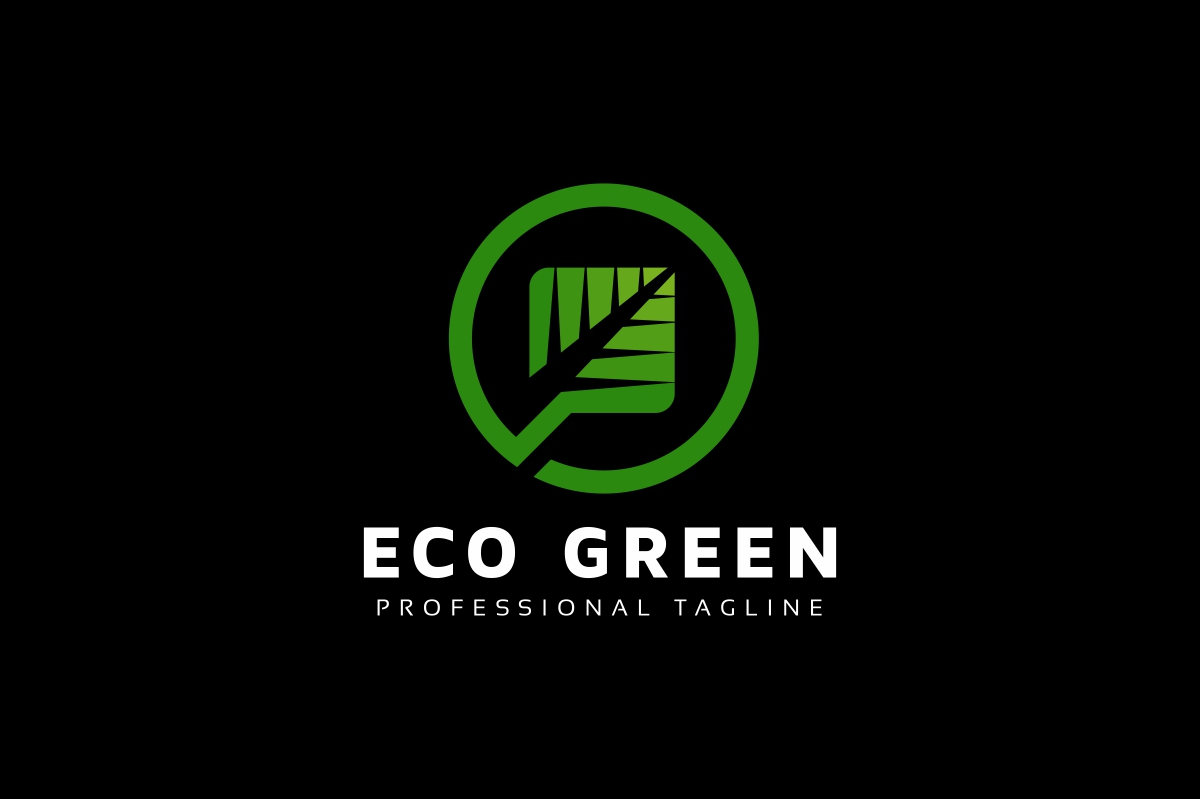 Download Шаблон логотипа "Eco Green Logo Template" / Eco Green Logo Template - Шаблон логотипа на тему графика blog brand branding business chat clean company corporate eco food green identity leaf logo logotype minimal minimalist nature ong simple