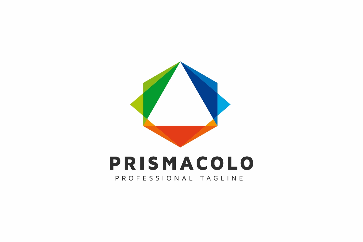 Download Шаблон логотипа "Prisma Colorful Logo Template" / Prisma Colorful Logo Template - Шаблон логотипа на тему графика a agency alphabet black blue colorful consultant design diamond first gaming green letter logo marketing name polygon print ready prisma