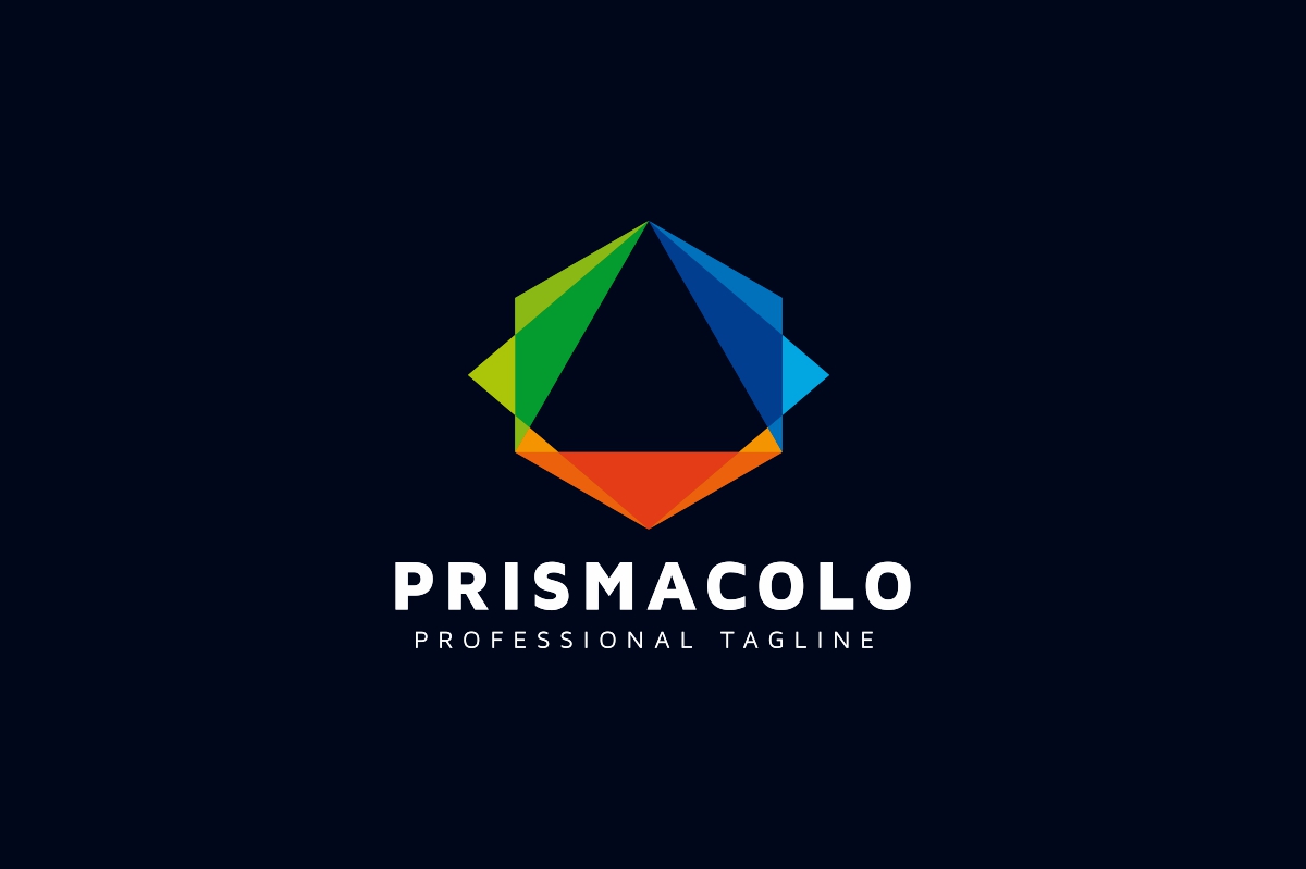 Download Шаблон логотипа "Prisma Colorful Logo Template" / Prisma Colorful Logo Template - Шаблон логотипа на тему графика a agency alphabet black blue colorful consultant design diamond first gaming green letter logo marketing name polygon print ready prisma