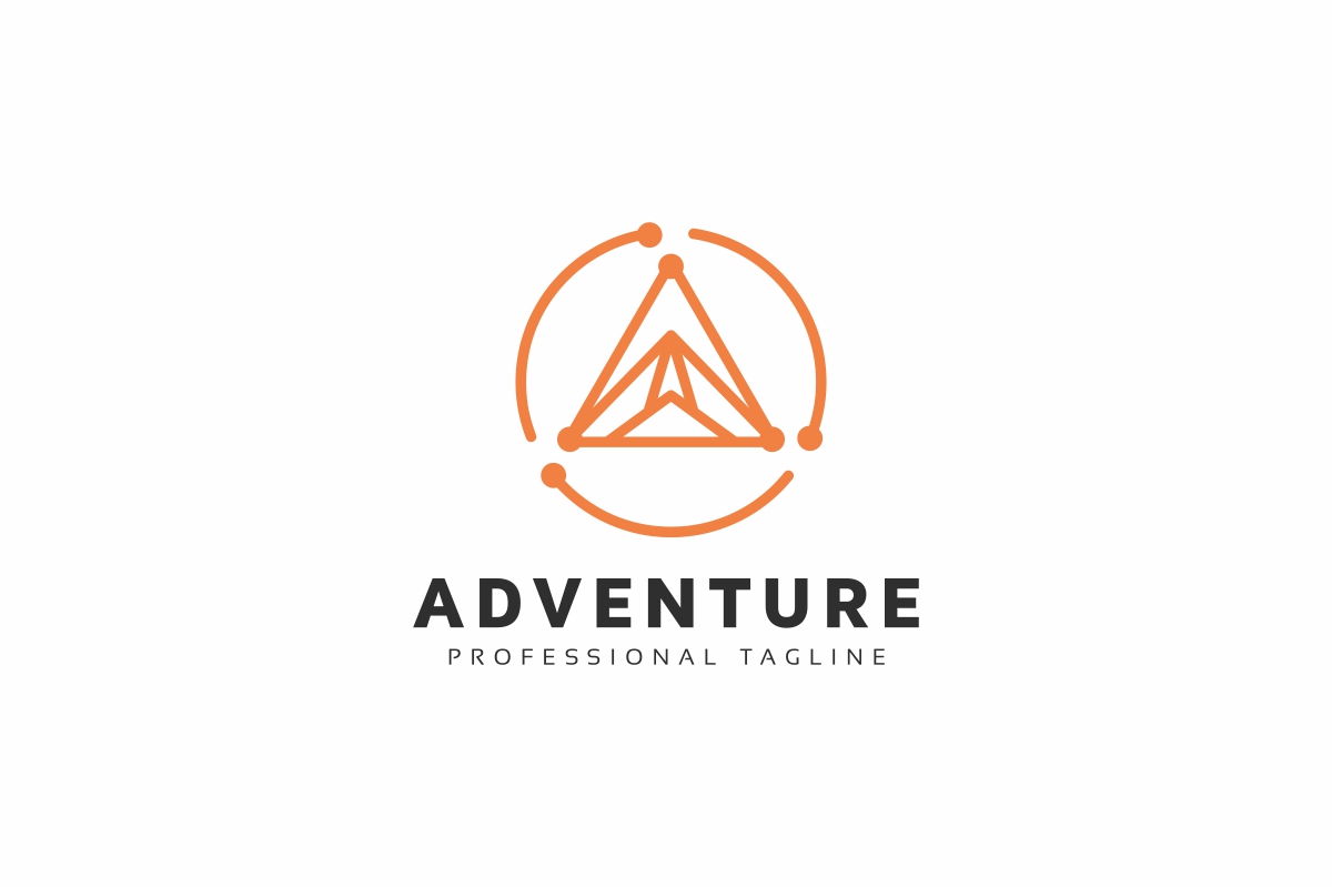 Download Шаблон логотипа "Triangle  Tech A letter Logo Template" / Triangle  Tech A letter Logo Template - Шаблон логотипа на тему графика abstract agency agent arrow arrows brand branding circle company compass export import international letter logistics navigation ring road-train scale service