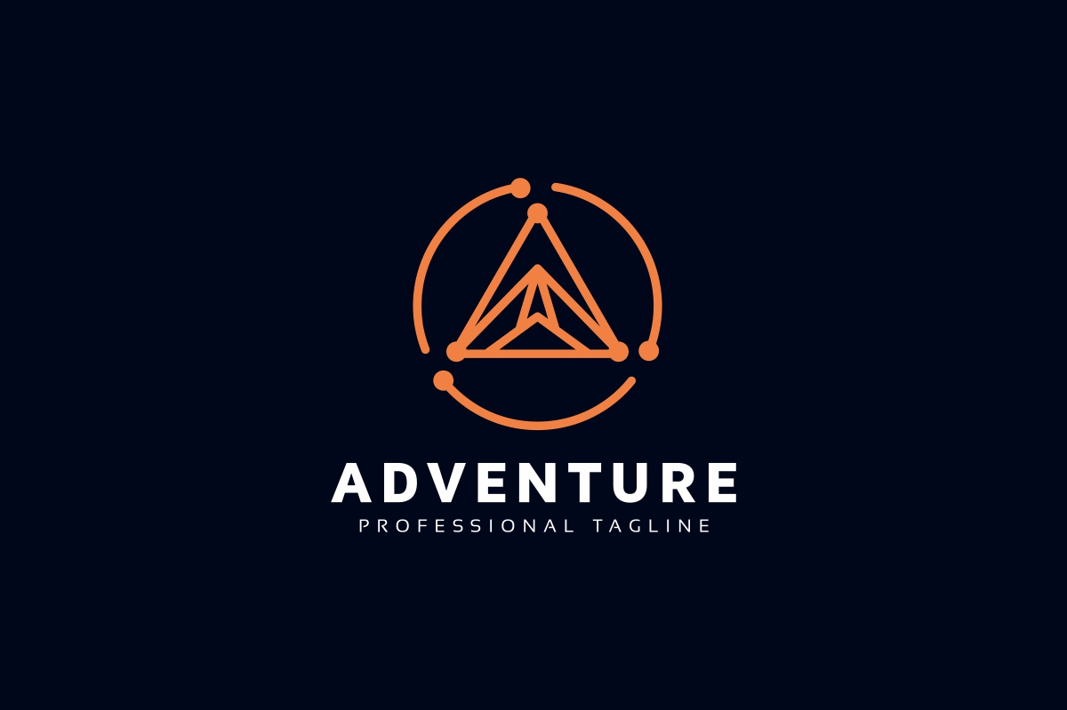 Download Шаблон логотипа "Triangle  Tech A letter Logo Template" / Triangle  Tech A letter Logo Template - Шаблон логотипа на тему графика abstract agency agent arrow arrows brand branding circle company compass export import international letter logistics navigation ring road-train scale service