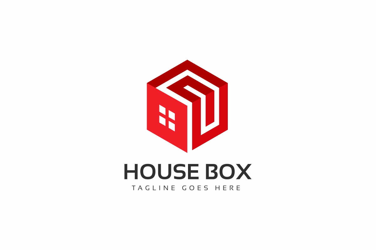 Download Шаблон логотипа "House Box Logo Template" / House Box Logo Template - Шаблон логотипа на тему графика agency box building business city expert firm group hexagon home logo market house inspection insulation invest location modern neighbor real