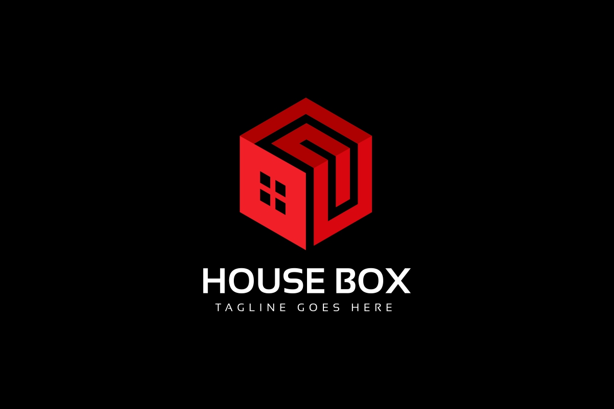 Download Шаблон логотипа "House Box Logo Template" / House Box Logo Template - Шаблон логотипа на тему графика agency box building business city expert firm group hexagon home logo market house inspection insulation invest location modern neighbor real