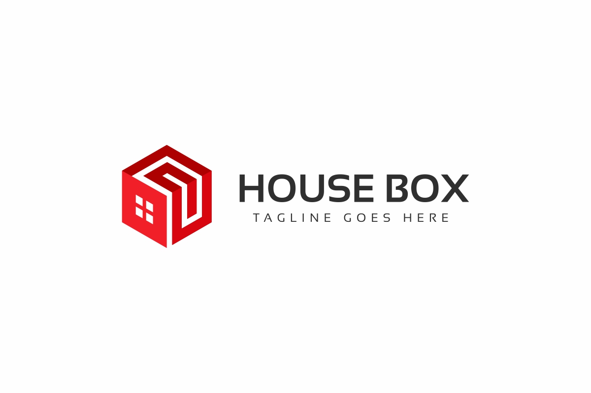 Download Шаблон логотипа "House Box Logo Template" / House Box Logo Template - Шаблон логотипа на тему графика agency box building business city expert firm group hexagon home logo market house inspection insulation invest location modern neighbor real