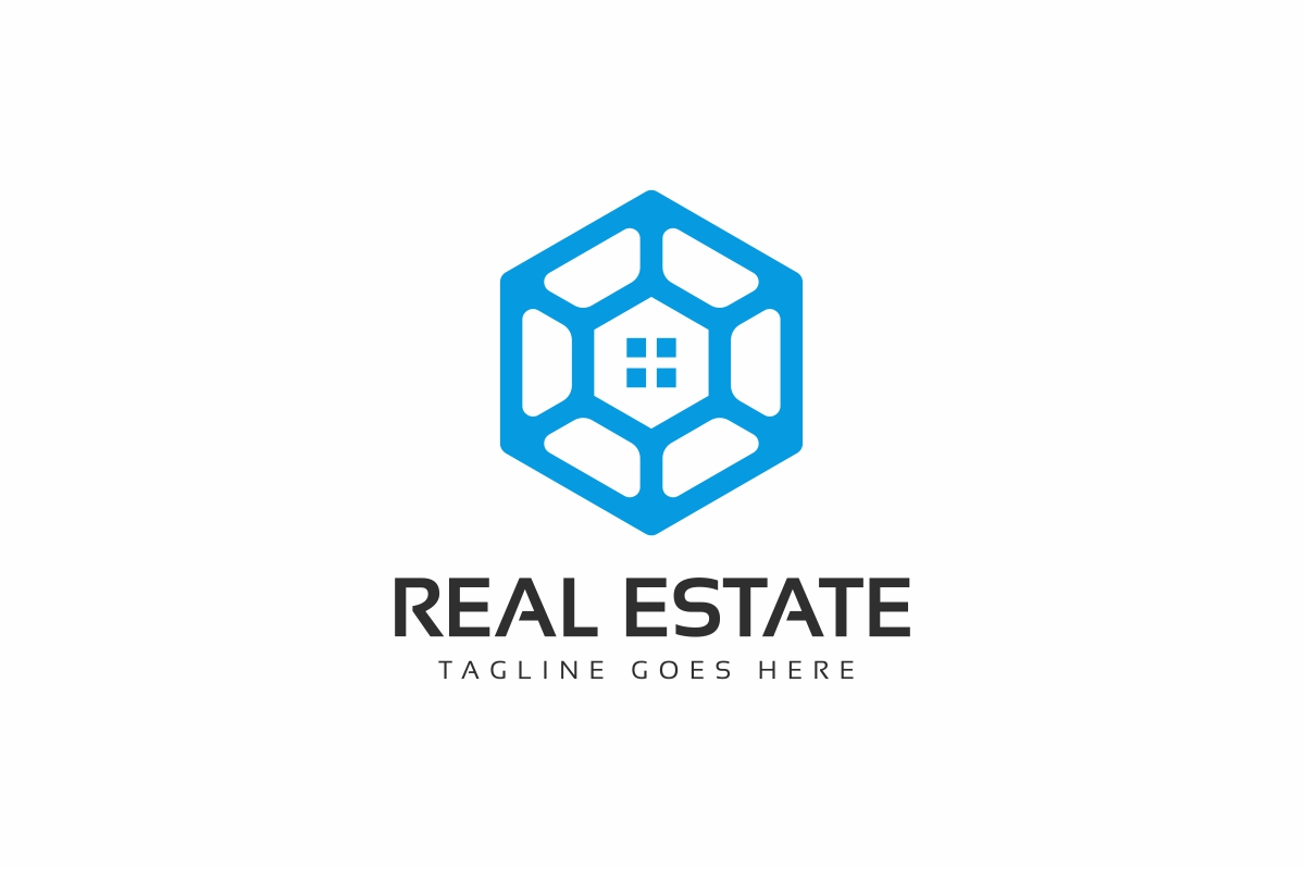 Download Шаблон логотипа "Real Estate Logo Template" / Real Estate Logo Template - Шаблон логотипа на тему графика architect architecture arrow box build building construct construction cube development geometric hexagon home house logo mortgage property real estate realty