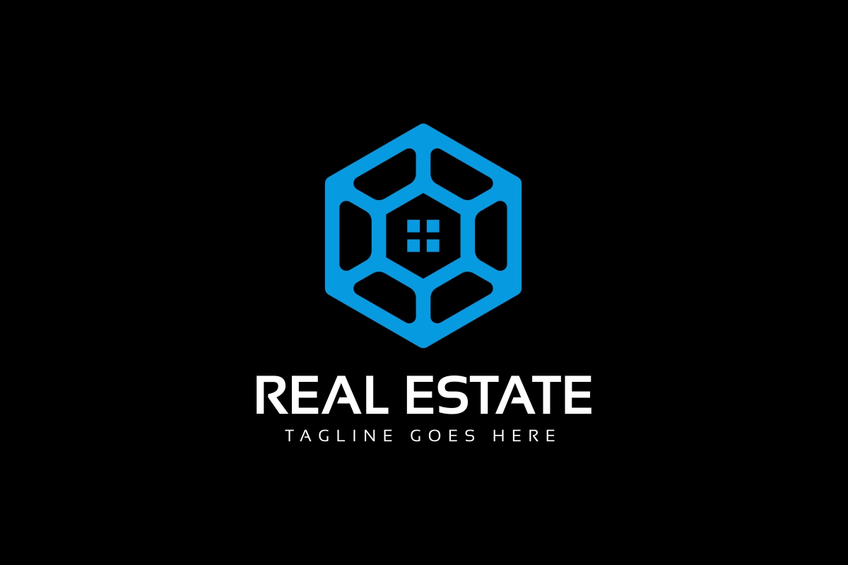 Download Шаблон логотипа "Real Estate Logo Template" / Real Estate Logo Template - Шаблон логотипа на тему графика architect architecture arrow box build building construct construction cube development geometric hexagon home house logo mortgage property real estate realty