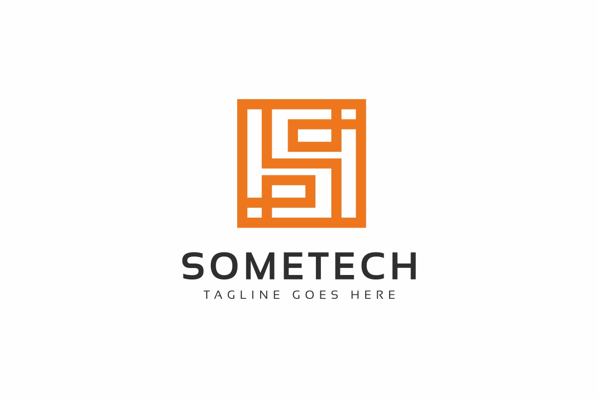 Download Шаблон логотипа "Sometech - S Letter Logo Template" / Sometech - S Letter Logo Template - Шаблон логотипа на тему графика agency brand business company consulting corner corporate creative design free use letter line lines logo maze media modern print ready