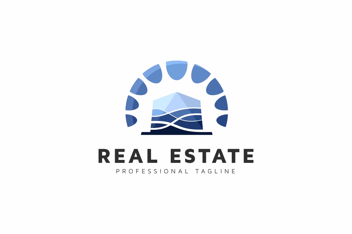 Download Шаблон логотипа "Sea Homes Estate Logo Template" / Sea Homes Estate Logo Template - Шаблон логотипа на тему графика architect beach house blue branding building business construct custom logo design estate guest gull home hotel logotype nature ocean palm