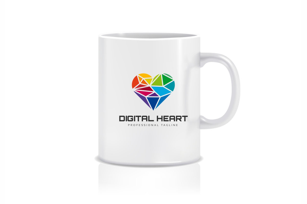 Download Шаблон логотипа "Digital Heart Logo Template" / Digital Heart Logo Template - Шаблон логотипа на тему графика agency data date dating site digital love friend friends friendship heart logo pixel lovers loving matrix meet meeting online people