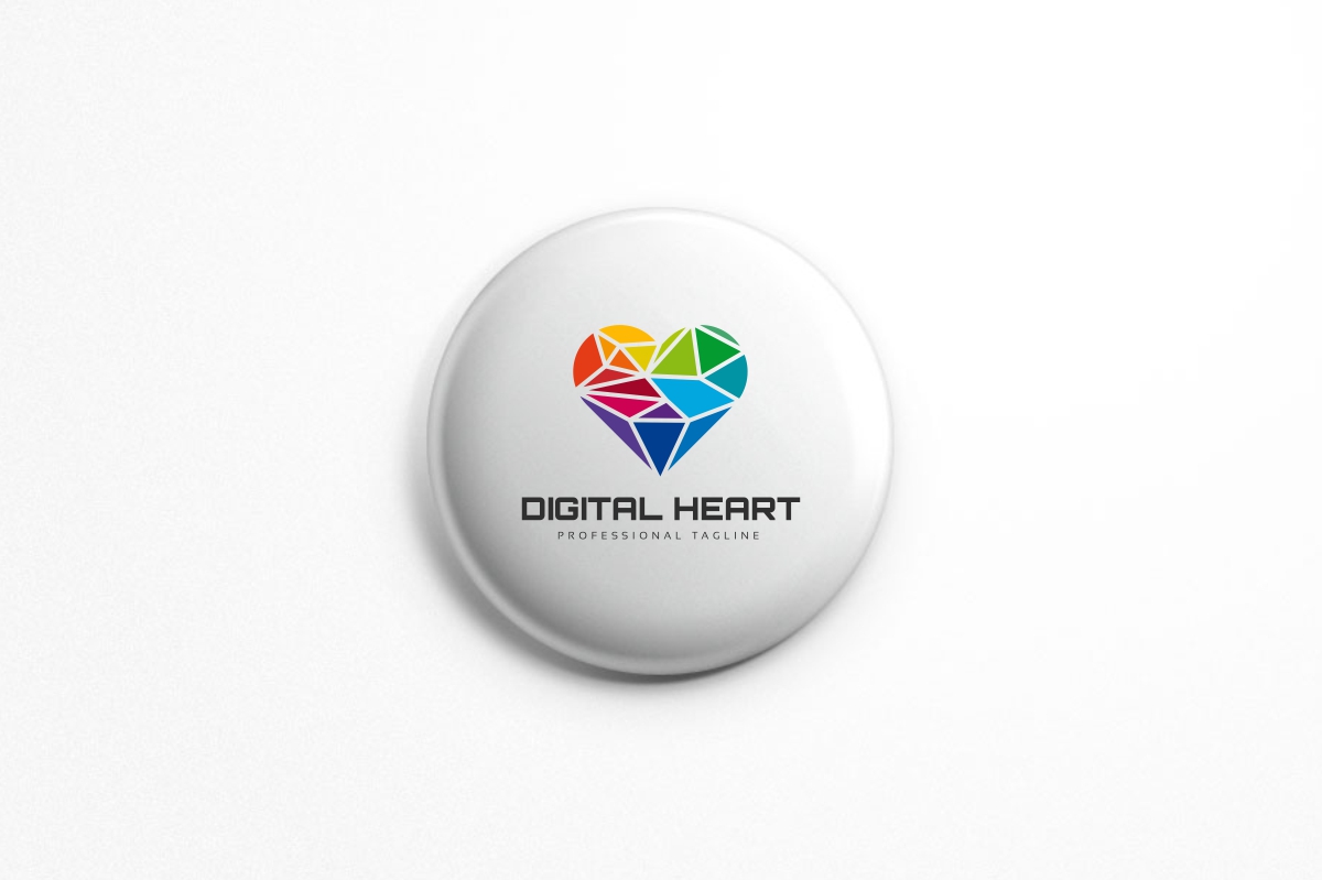 Download Шаблон логотипа "Digital Heart Logo Template" / Digital Heart Logo Template - Шаблон логотипа на тему графика agency data date dating site digital love friend friends friendship heart logo pixel lovers loving matrix meet meeting online people