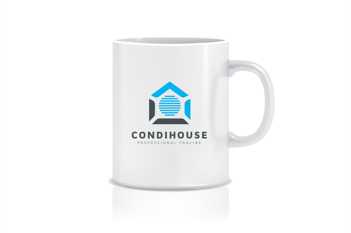 Download Шаблон логотипа "Conditioner House Logo Template" / Conditioner House Logo Template - Шаблон логотипа на тему графика air conditioner branding build company cool eco energy fix green guard home house insulator maintenance protect relax safe save weather