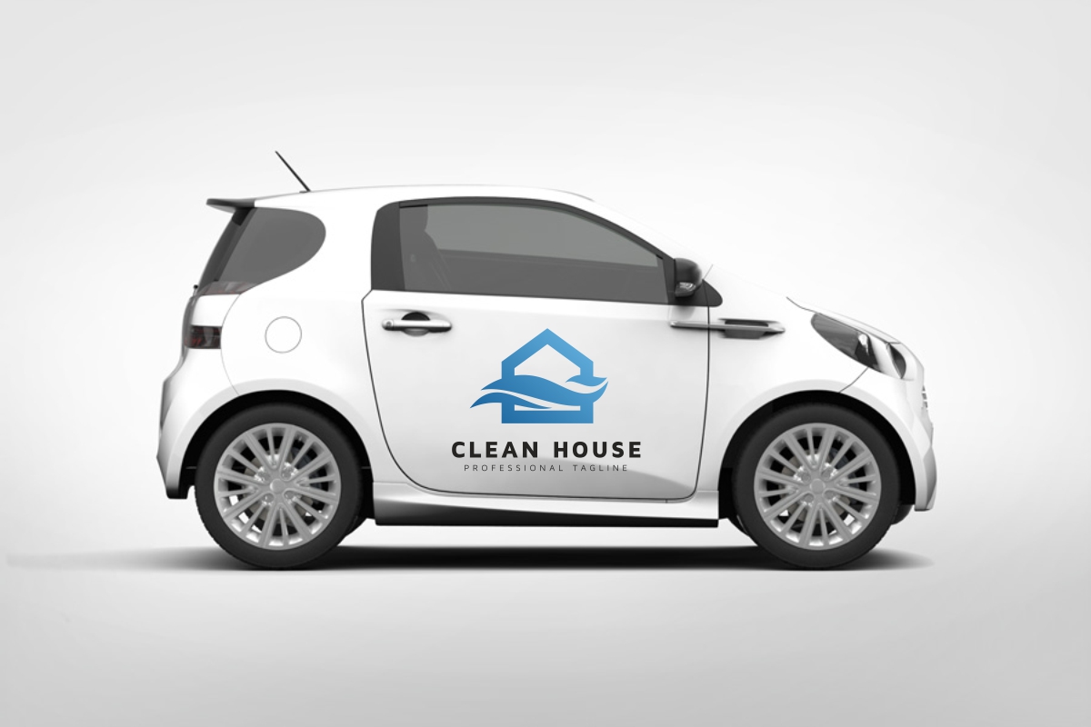 Download Шаблон логотипа "Clean House Logo Template" / Clean House Logo Template - Шаблон логотипа на тему графика branding build builder building business city clean company construction corporate elegant home house locator nature professional property real estate realtor