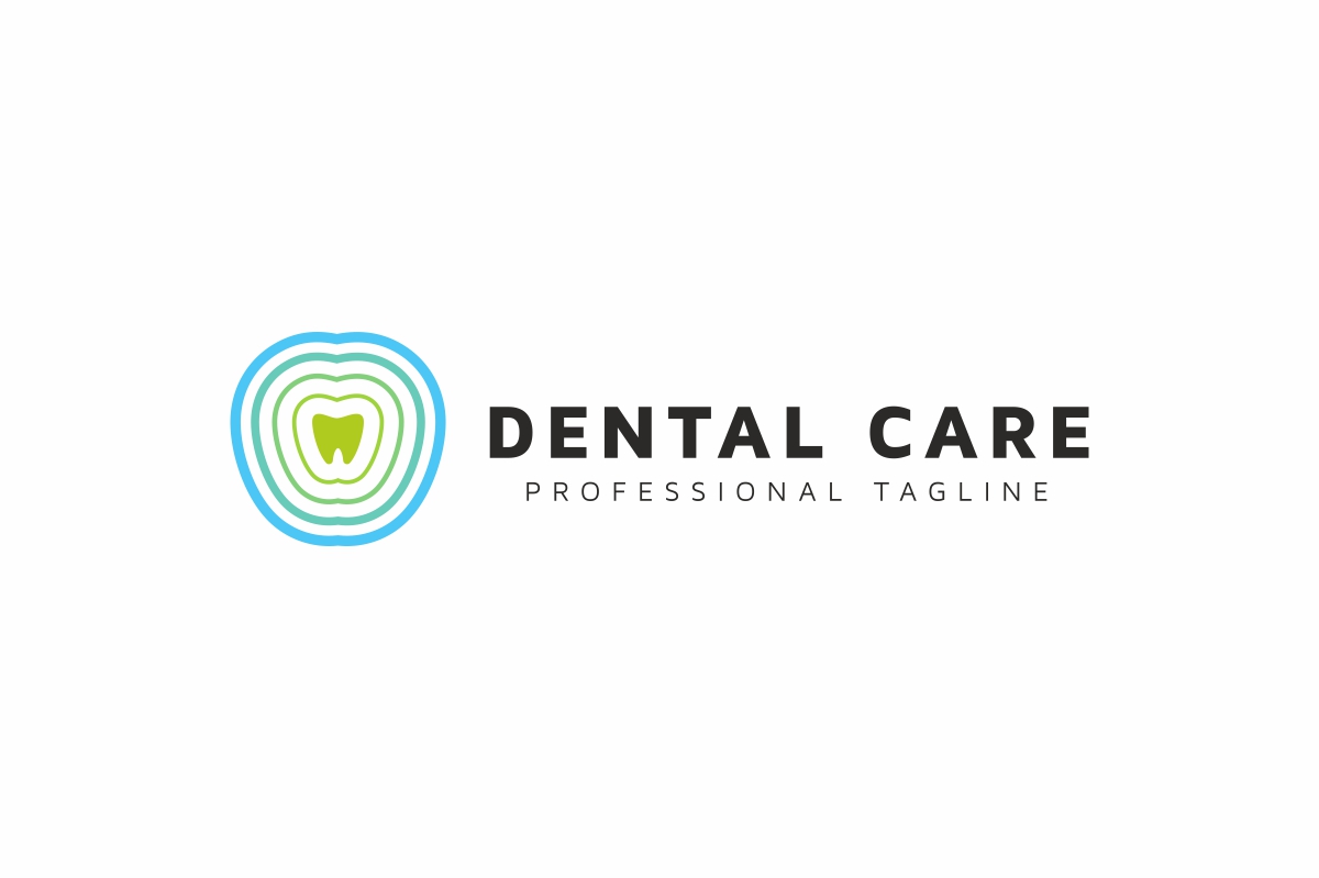 Download Шаблон логотипа "Dental Care Logo Template" / Dental Care Logo Template - Шаблон логотипа на тему графика blue business care dental dentist dentistry global grey health healthcare implant professional service teeth tooth surgeon heart