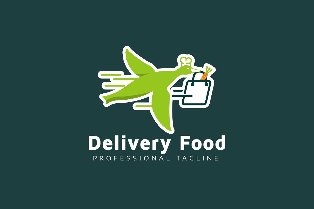 Download Шаблон логотипа "Delivery Food Logo Template" / Delivery Food Logo Template - Шаблон логотипа на тему графика app application breakfast brunch cafe chef cook cuisine delivery diner dinner eat eating fast food gourmet online ordering restaurant