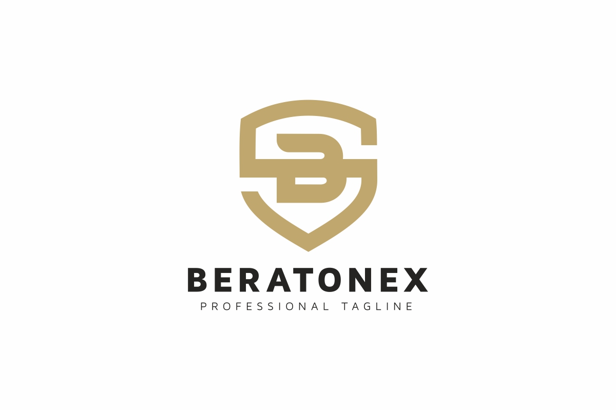 Download Шаблон логотипа "Beratonex - B Letter Shield Logo Template" / Beratonex - B Letter Shield Logo Template - Шаблон логотипа на тему графика 3d b logo clean corporate brand creative letter side top modern professional shield bletter