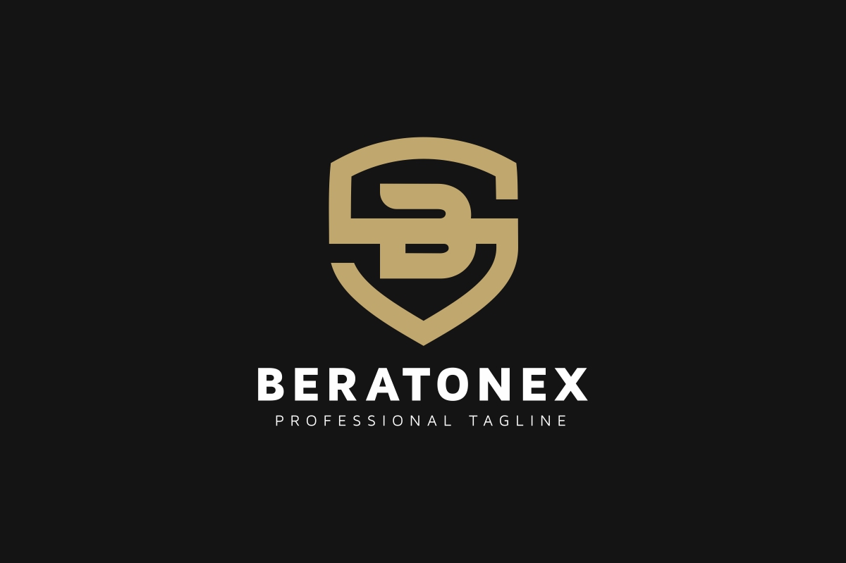 Download Шаблон логотипа "Beratonex - B Letter Shield Logo Template" / Beratonex - B Letter Shield Logo Template - Шаблон логотипа на тему графика 3d b logo clean corporate brand creative letter side top modern professional shield bletter