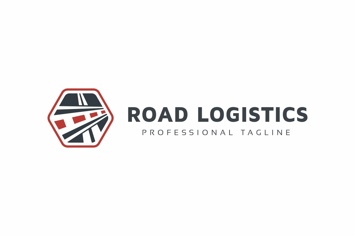 Download Шаблон логотипа "Road Logistics Logo Template" / Road Logistics Logo Template - Шаблон логотипа на тему графика black business color corporate direction drive effective grow hex hexa hexagon identity logo minimal minimalist modern nature path psd psd