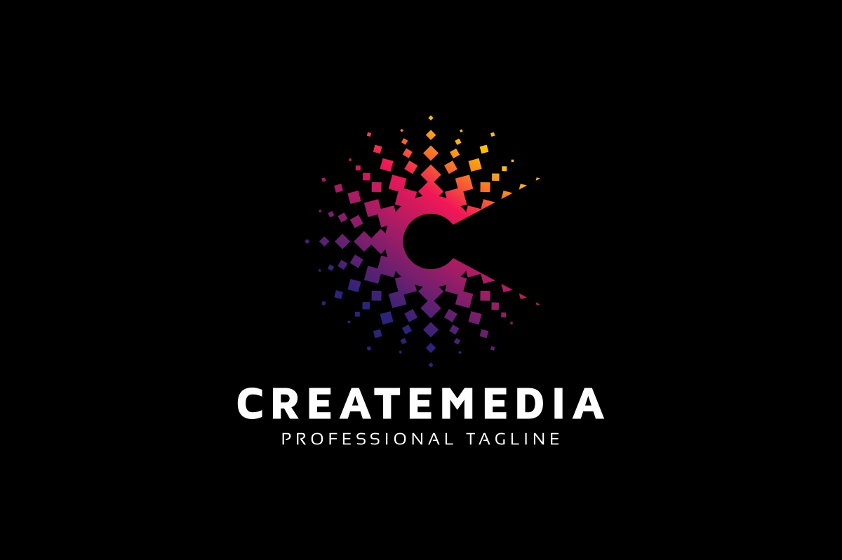 Download Шаблон логотипа "Creative Media C Letter Logo Template" / Creative Media C Letter Logo Template - Шаблон логотипа на тему графика abstract agency bright c chat child children colorful communication connect creative crown design energy internet letter media modern music people