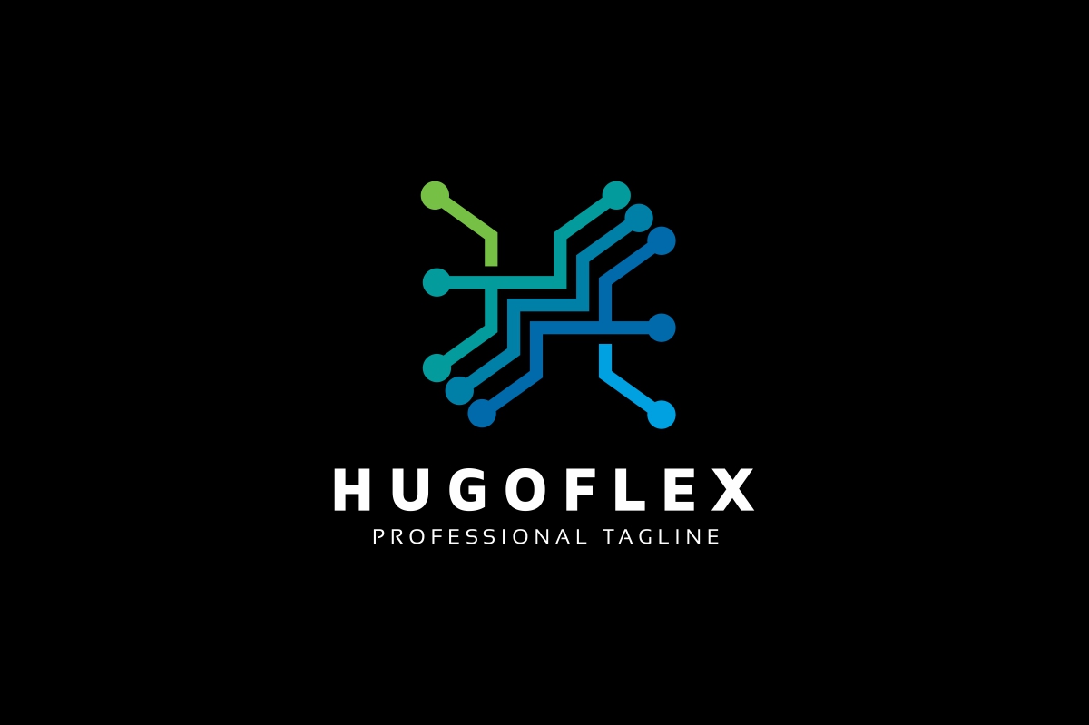 Download Шаблон логотипа "Hugoflex H Letter Logo Template" / Hugoflex H Letter Logo Template - Шаблон логотипа на тему графика bold business clean construction crisp h letter h logo hotel initial insurance iron logotype metal modern professional real estate rounded