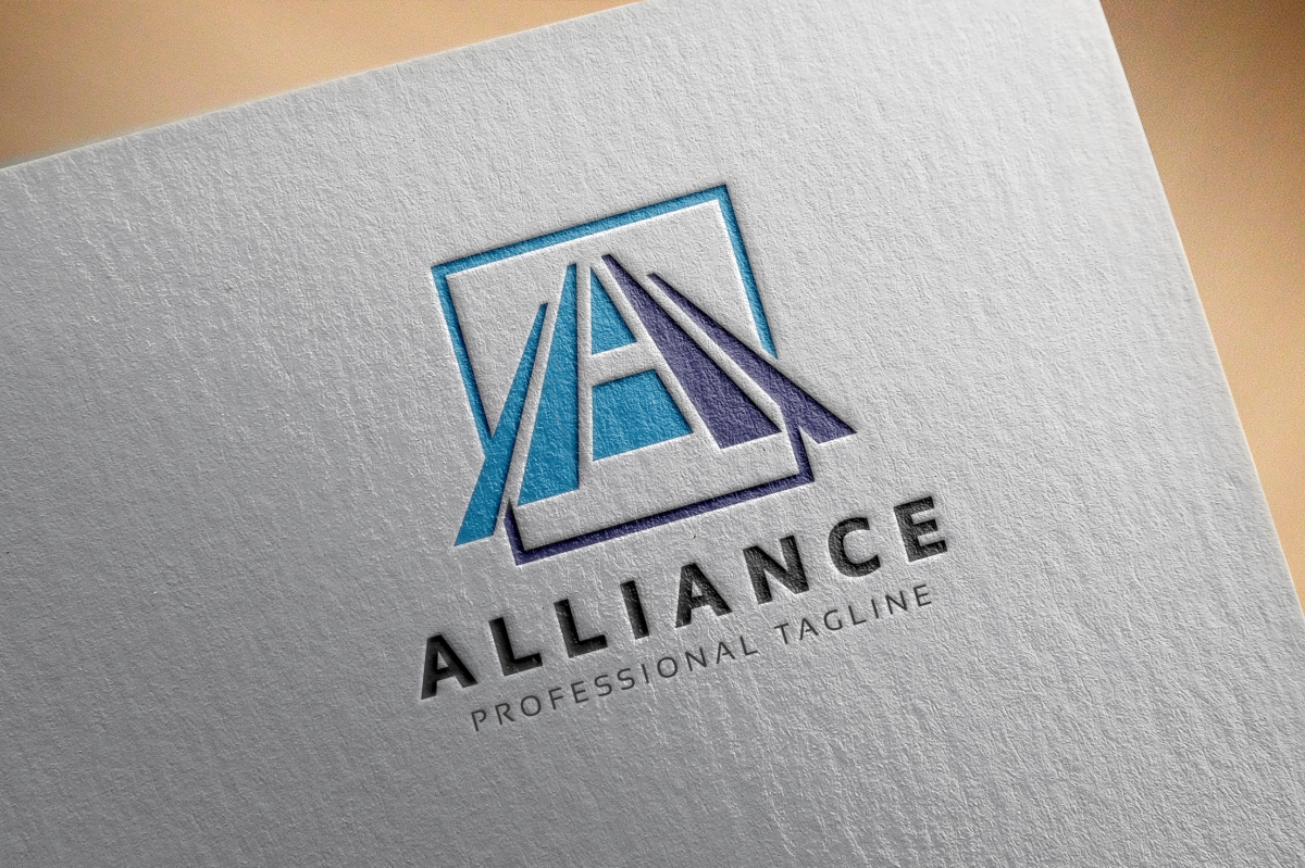 Download Шаблон логотипа "Alliance A Letter Logo Template" / Alliance A Letter Logo Template - Шаблон логотипа на тему графика a logo aletter arrow bank branding business solutions capital commerce communication consulting corporate courier delivery e-market finance green insurance invest