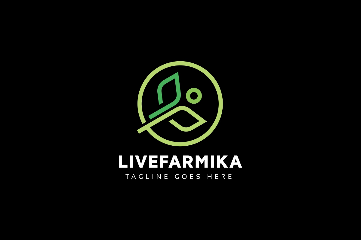 Download Шаблон логотипа "Live Farm Logo Template" / Live Farm Logo Template - Шаблон логотипа на тему графика circle,eco,farm,farming,food,health,hills,leaf,life,line,lines,living,medical,modern,natural,nature,organic,people,professional,sun,symbol,vector,wellness